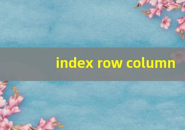 index row column